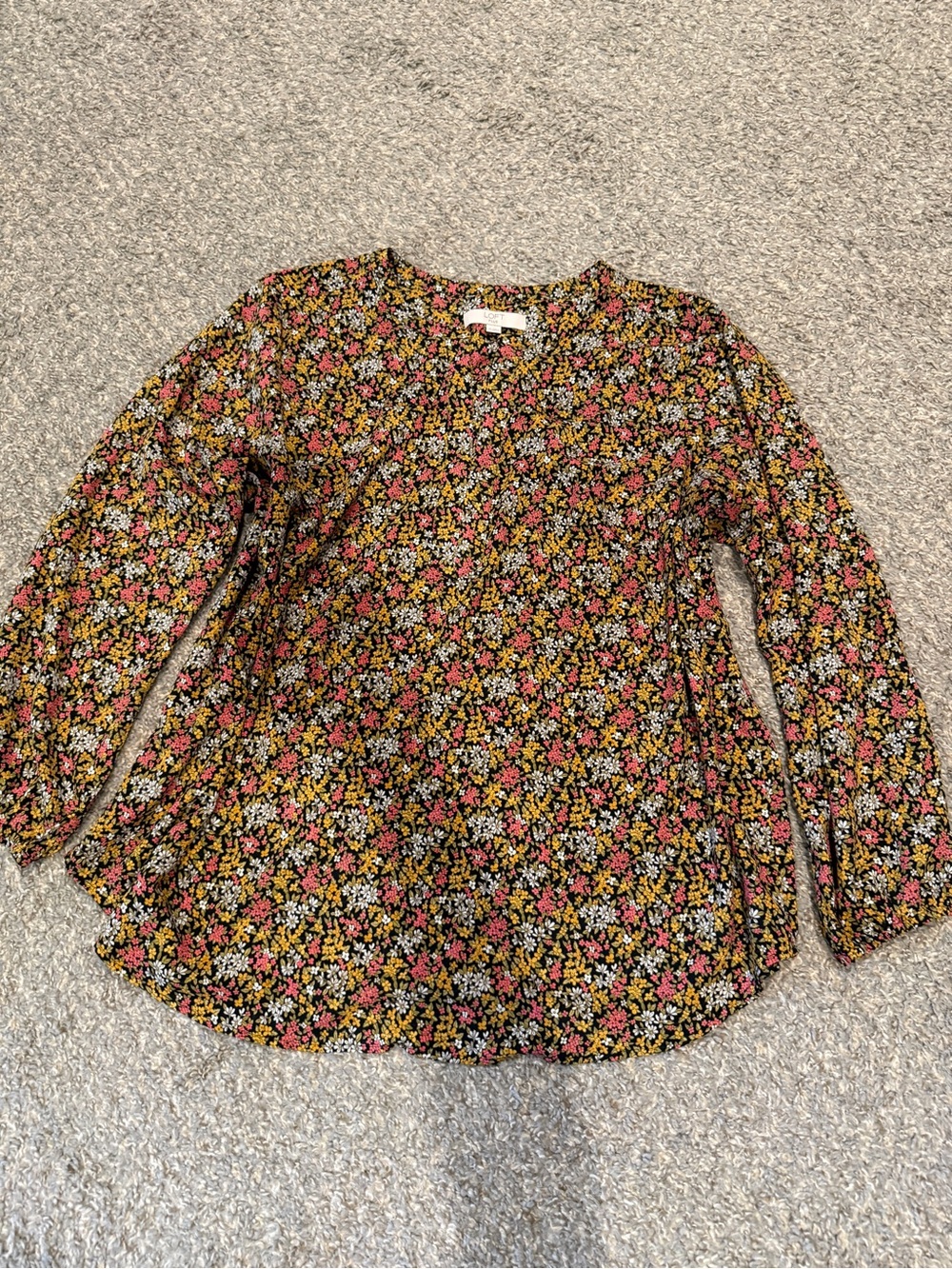LOFT Plus Size 20 Floral Blouse Top Short Sleeve Feminine Print